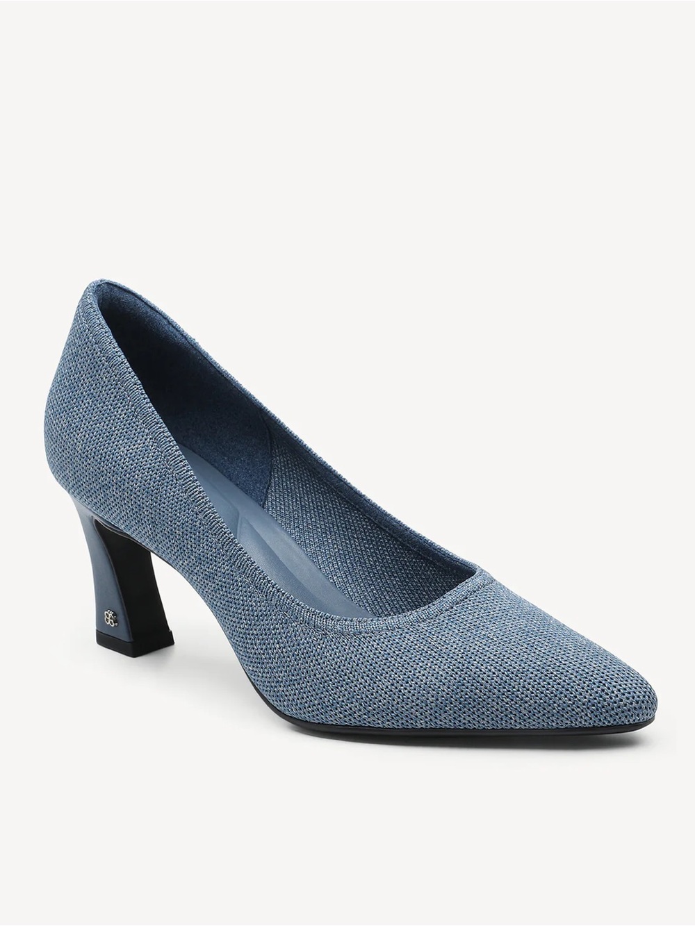 Cosy Island SerenTouch Pointed Toe Heeled Pumps Blue NWOT